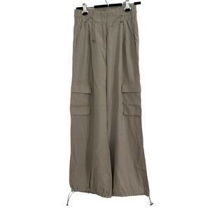 Forever 21 Women's SMALL Elastic Waist Wide Leg Parachute Cargo Pants Streetwear
